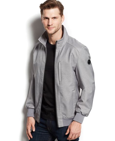 michael kors men's zip-front puffer jacket|Michael Kors men's jacket fleece.